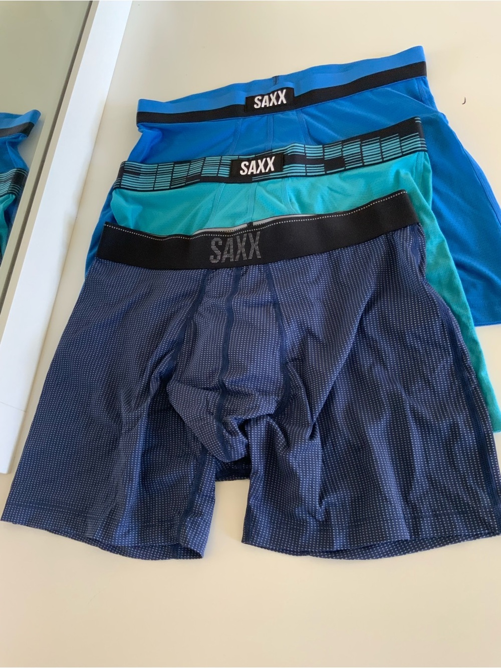 SAXX Men’s Blue & Teal Boxer Briefs - 3-Pack